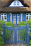 Traditional house with thatched roof in Born, Fischland-Darss-Zingst, Coast of the Baltic Sea, Mecklenburg-Western Pomerania, Germany, Europe