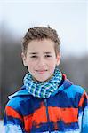 Smiling boy outdoors, portrait