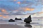 Beach at Dawn, Cathedral Cove, Hahei, Waikato, North Island, New Zealand