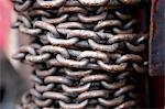 Close up of industrial chains