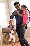 Father and daughter dancing