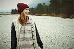 Woman smiling in forest