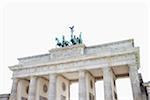 Low Angle View of Statues on top of Brandenburg Gate (Brandenburger Tor), Berlin, Germany