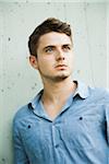 Portrait of young man outdoors, Germany