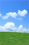 Grassland and sky with clouds, Hokkaido