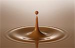 Drops of chocolate milk