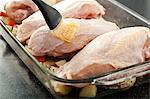 Basting Chicken Breast in a Roasting Dish