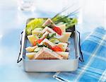 Cheese sandwiches in a lunch box
