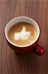 Capuccino with the 'Like' symbol