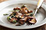 Mushrooms with butter and sage