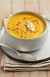 Cream of carrot soup with lentils