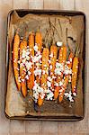 Baked carrots with feta and balsamic vinegar