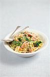 Farfalle with smoked salmon, broccoli and cream sauce