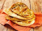 Naan breads with and without herbs