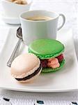 Macaroons with coffee