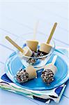 Bailey's ice lollies dipped in chocolate and biscuit crumbs
