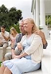 Older couple sitting on porch