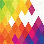 Retro colorful rhombus background, vector