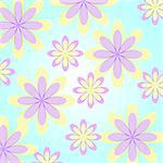 Abstract seamless floral pattern, vector illustration