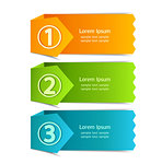 vector design template with  numbered banners