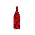 Bottle with red hearts- Love potion