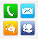 Communication app icons and web elements. Vector illustration