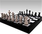 Chess in wood - 3D