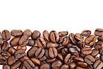 Coffee beans on white background