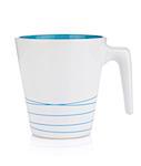 White mug, blue inside. Isolated on white background