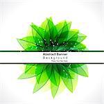 abstract glossy green leaf background vector illustration