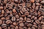 Closeup of coffee beans