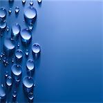 Abstract  Water Drops Background with Beautiful Light and Shadows / copy space  / focus on the center