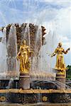 Fountain friendship of the people in VDNH exhibition in Moscow