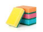 Colored sponges. Isolated on white background