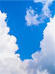 An image of a bright blue sky background