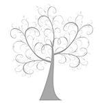 Beautiful art tree isolated on white background