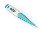 Medical thermometer on white background