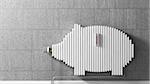 3d-illustration of a heater shaped as piggy bank