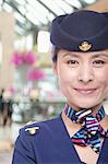 Portrait of air stewardess