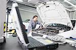 Female Mechanic working in Auto Repair Shop