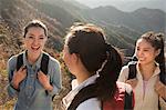 Women hiking, portrait