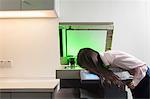 Businesswoman Photocopying Her Face