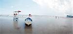 View of the beach with lifeguard station, Atlantic City, New Jersey, USA