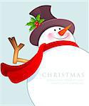 Vector illustration of Christmas Snowman