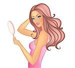 Vector illustration of Beauty woman pic
