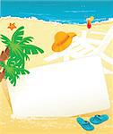 Vector illustration of Summer tropical banner