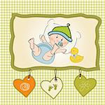 babyboy shower card, illustration in vector format