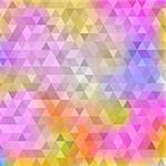 Abstract yellow pink vector geometric  triangles background