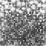 Silver abstract sparkling disco background with circles