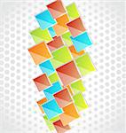 Illustration abstract creative background with colorful square - vector